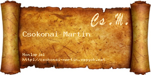 Csokonai Martin névjegykártya